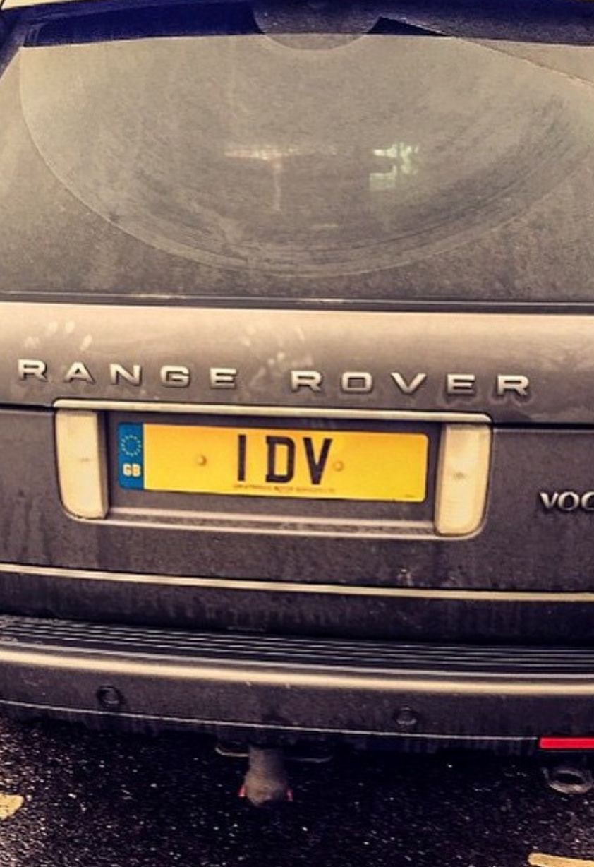 UK Number Plate 1 DV